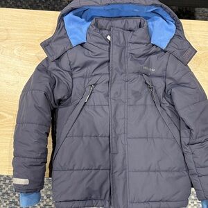 Lands' End Kids' Blue Hooded Puffer Jacket Size 6